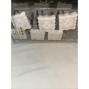 Creative Bath 12 Decorative Ruffles Shower Curtain‎ Hooks RUF83WH